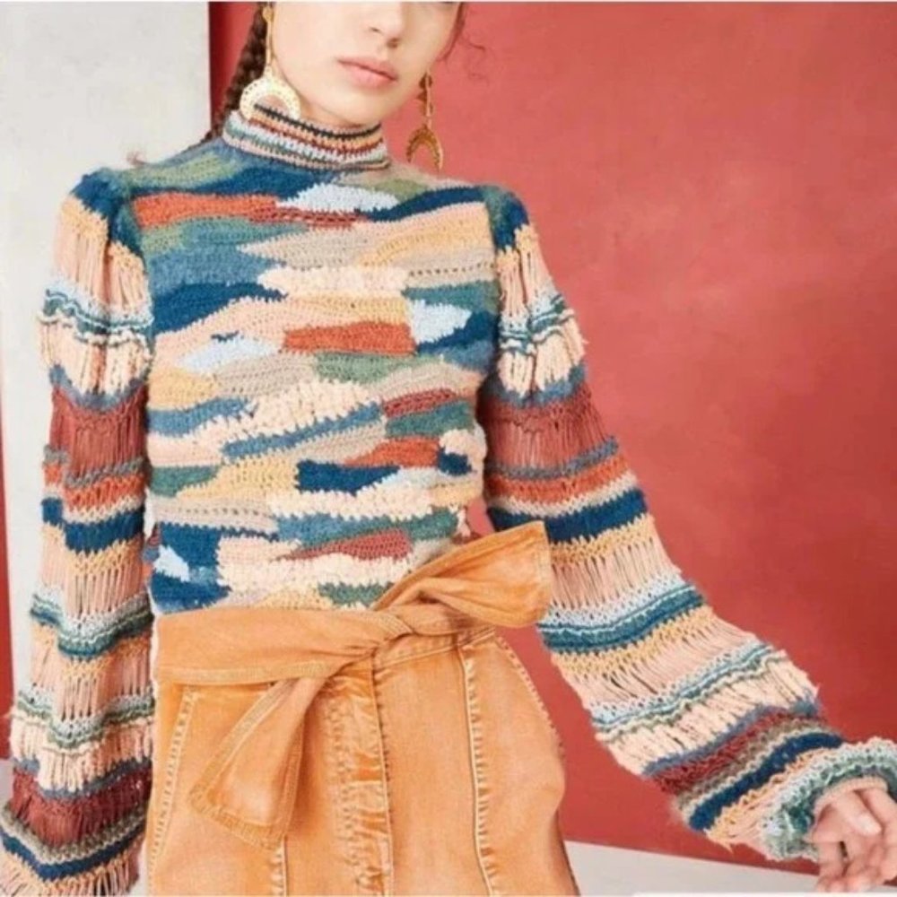 ULLA JOHNSON Eliya Pullover Sweater RARE Alpaca Handmade Size Medium